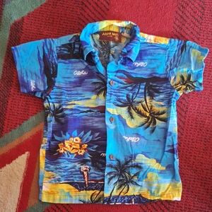 Kids Tropical Button Down Shirt
